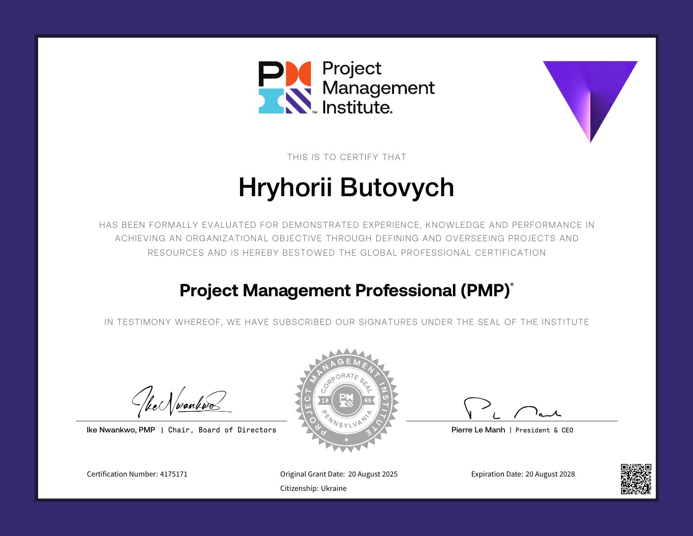 PMP® — Project Management Professional